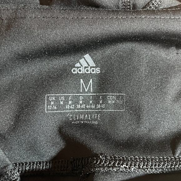 Adidas Leggings Womens Medium Black Climalite Cropped Stretch Pull On Athleisure - Picture 8 of 10